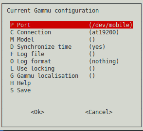 Configuration Detail - Cara Setting Gammu dengan Modem Huawei E171 di Linux Ubuntu